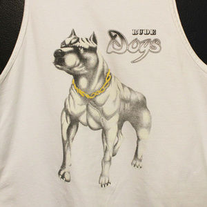 Vintage Tank Top - Rude Dogs - Pitbull Gold Chain